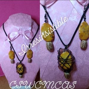 Dubai Sunset 🌇 Handmade Necklace and Earrings Set